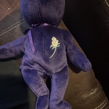 Ty Beanie Babies Princess Purple Bear Plush Retired 1997 PVC Pellets MPN 4300
