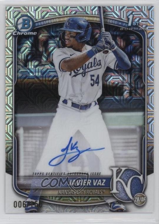 2025 Bowman Chrome Prospect HTA Choice Refractor 6/150 Javier Vaz #CPA-JVA Auto
