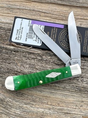 CASE XX *d 2026 BRIGHT GREEN GATOR JIG TRAPPER KNIFE KNIVES