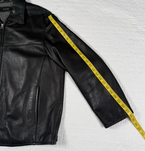 Milestone Kelly Mens XL Black Genuine Leather Jacket Full Zip Classic image 6