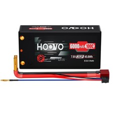 2S 100C 6000mAh 7.6V RC Shorty Lipo Battery High-Voltage Hard Case with T Con...