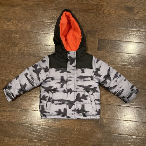 Carter’s Toddler Coat (Size 2T) Black & Gray Fleece Liked Winter Jacket Puffer