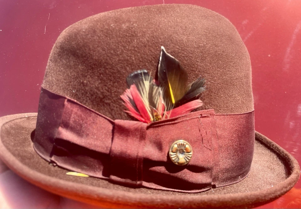 IMPRESIONANTE Fedora Vintage 100% Pura Piel de Castor ¡¡Envío Rápido!!! Foto 3 de 4