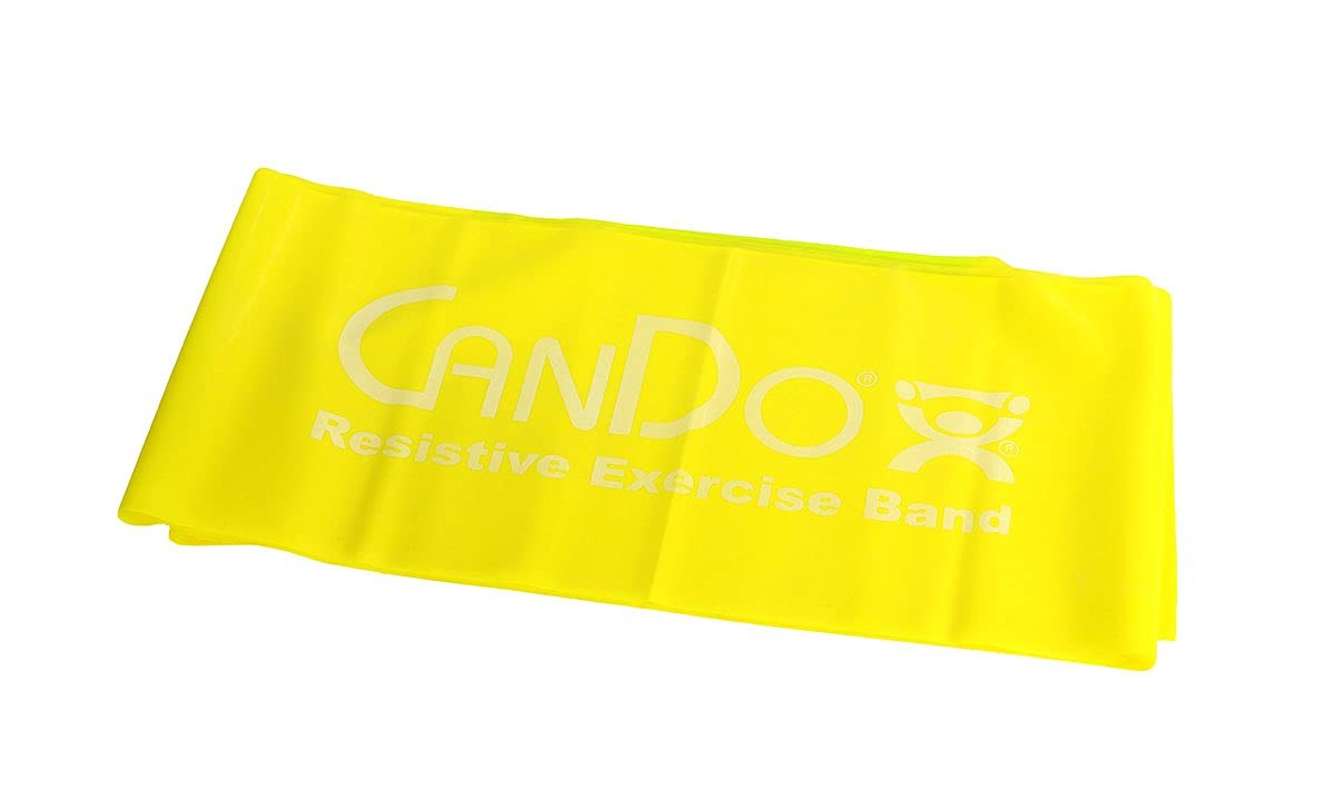 CanDo latex-free exercise band, 5-foot Singles, yellow