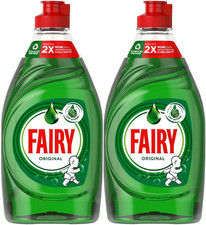 2 x Fairy Original Washing Up Liquid Green with LiftAction - 320ml Free Delivery