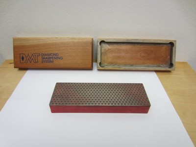DMT Diamond 6'' Whetstone Fine Red Sharpening System Wood Box Case USA