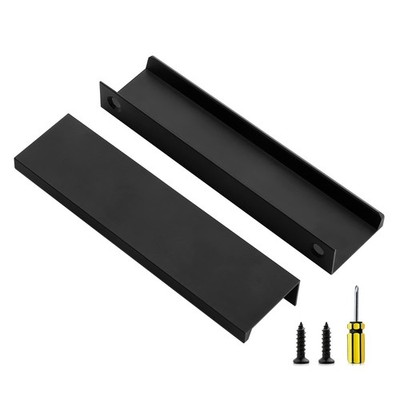 30 PCS 5 Inch 128mm Matte Black Finger Edge Concealed Cabinet Drawer Pull