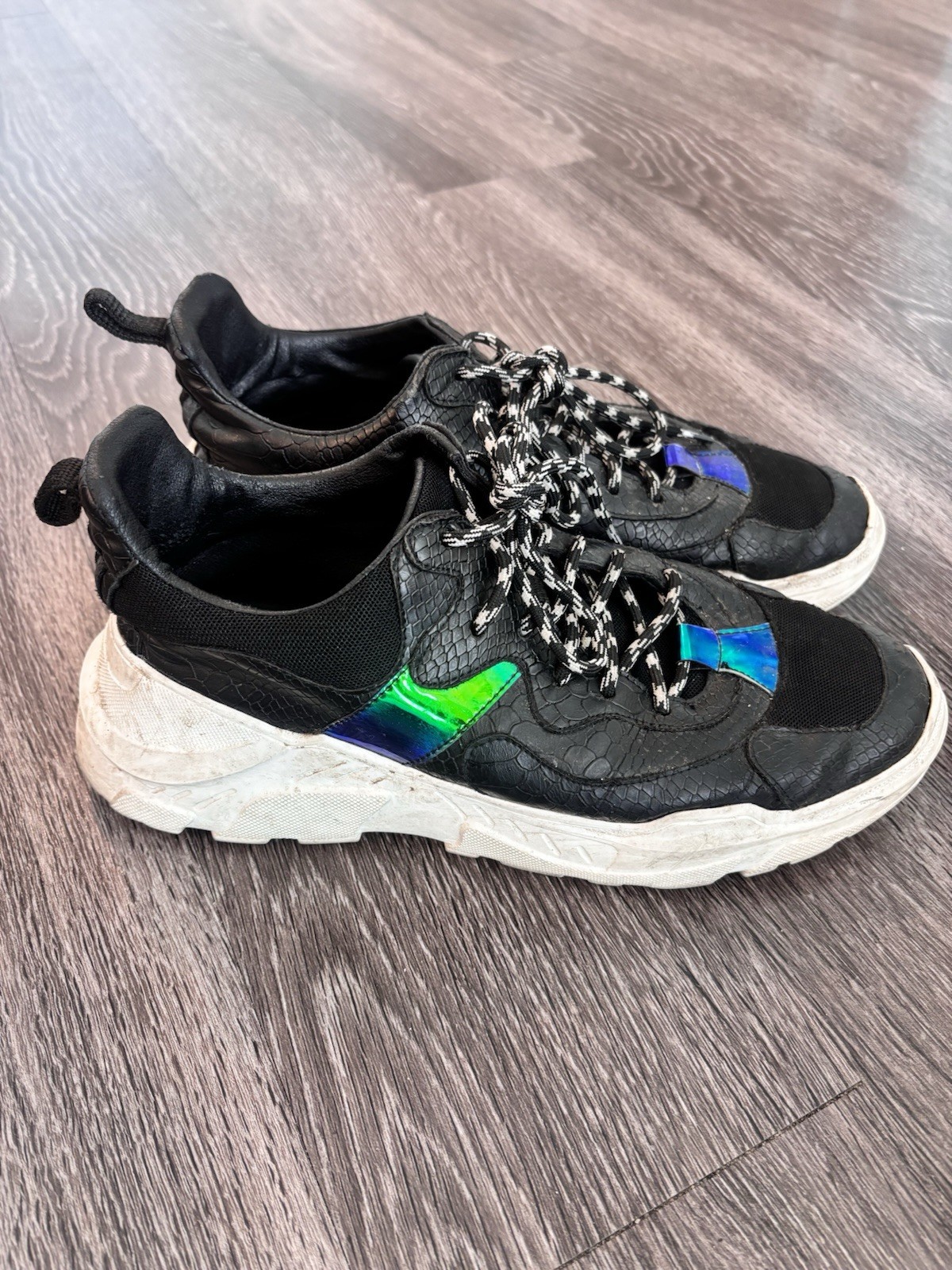 John Geiger Sneaker 003 Black Python Holographic … - image 1