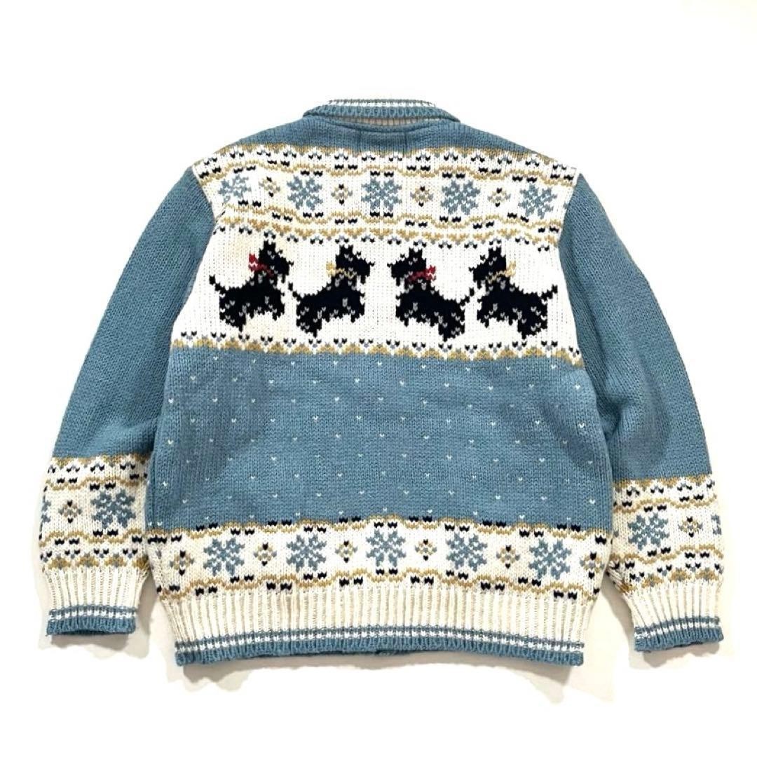 Karl Helmut Cowichan Knit Cardigan Yorkshire Terrier Dog Pattern Wool Japan image 2