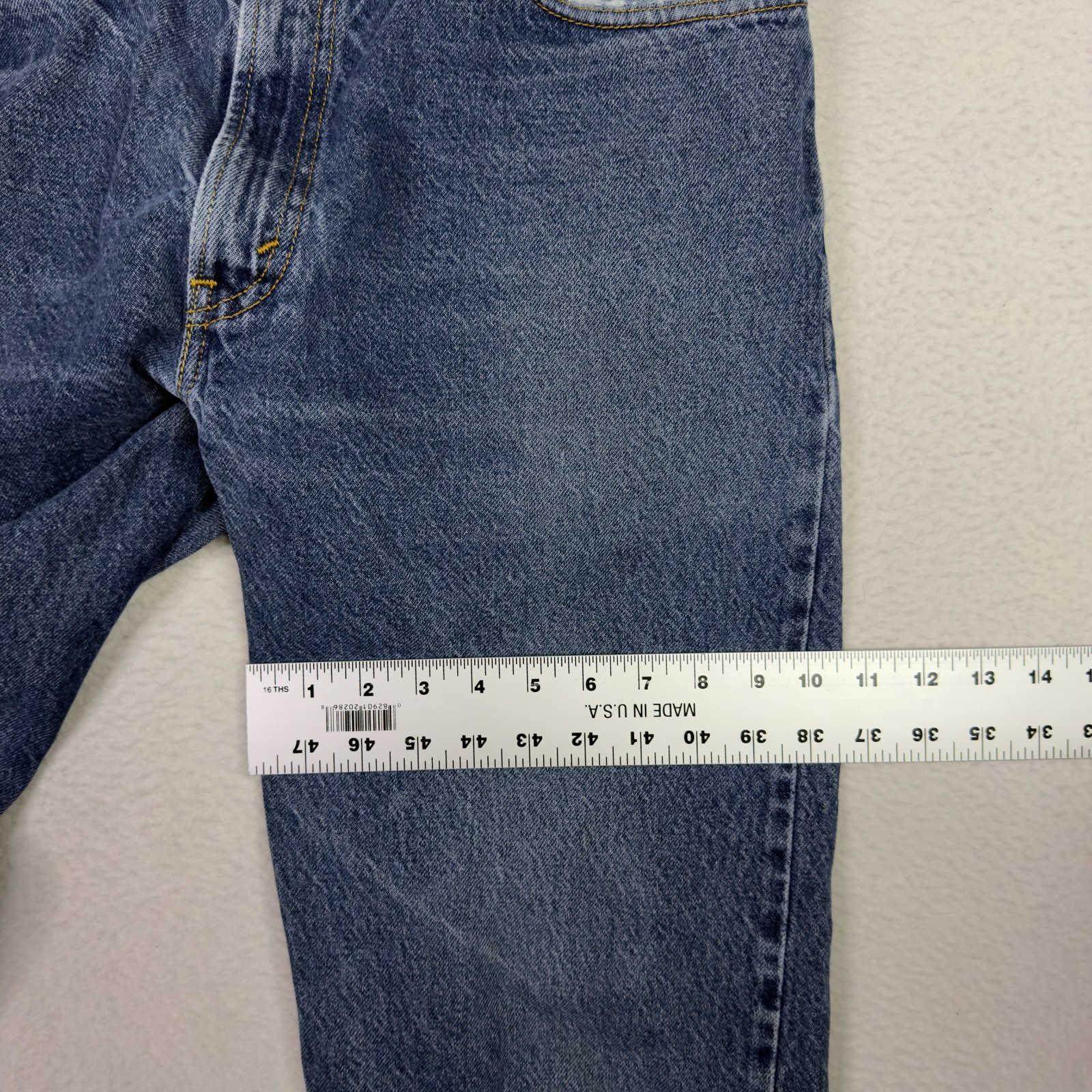 VTG Levis 505 Jeans Mens 34x28 Blue Wash Baggy Relaxed Straight Leg Y2K Distress thumbnail 13