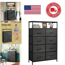 Multifunctional Storage Tower with 8 Drawers and Open Shelves for Organizing