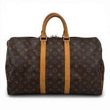 LOUIS VUITTON Keepall 45 Monogram Canvas Brown Vintage Travel Duffle Bag M41428