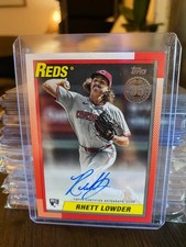 2025 Topps Series 2 Rhett Lowder 1990 Topps Rookie Auto #90B2-RL Reds RC 35th