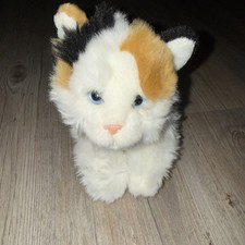 Toys R Us Animal Alley Calico Cat Kitten Plush Realistic Stuffed Animal 7x9  