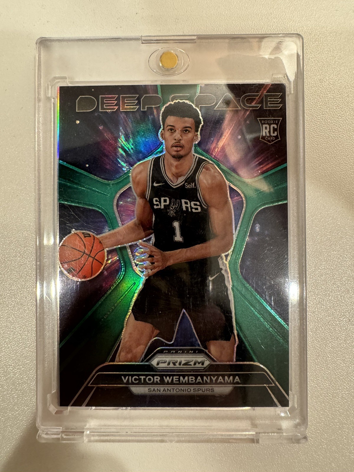 Victor Wembanyama 2023-24 Prizm Deep Space RC #1 Green