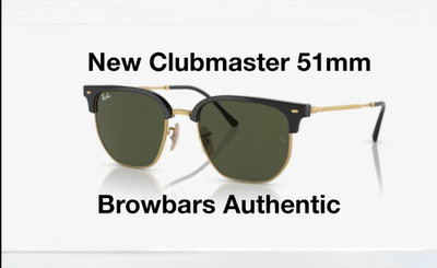 Ray Ban RB4416 New Clubmaster Replacement Black Gold Front Browbar Size 51mm OEM