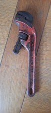 Vintage RIDGID E 10'' offset pipe wrench made in USA, The Ridge Tool Co.
