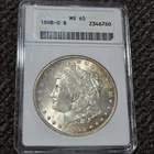 1898 O - Morgan Silver Dollar - ANACS MS65 Old Soapbox Holder.  Free Shipping