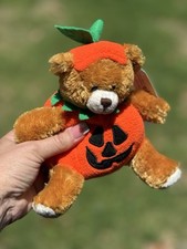 Plushland 7" Halloween Pumpkin Teddy Bear American Heart Assoc Plush Works