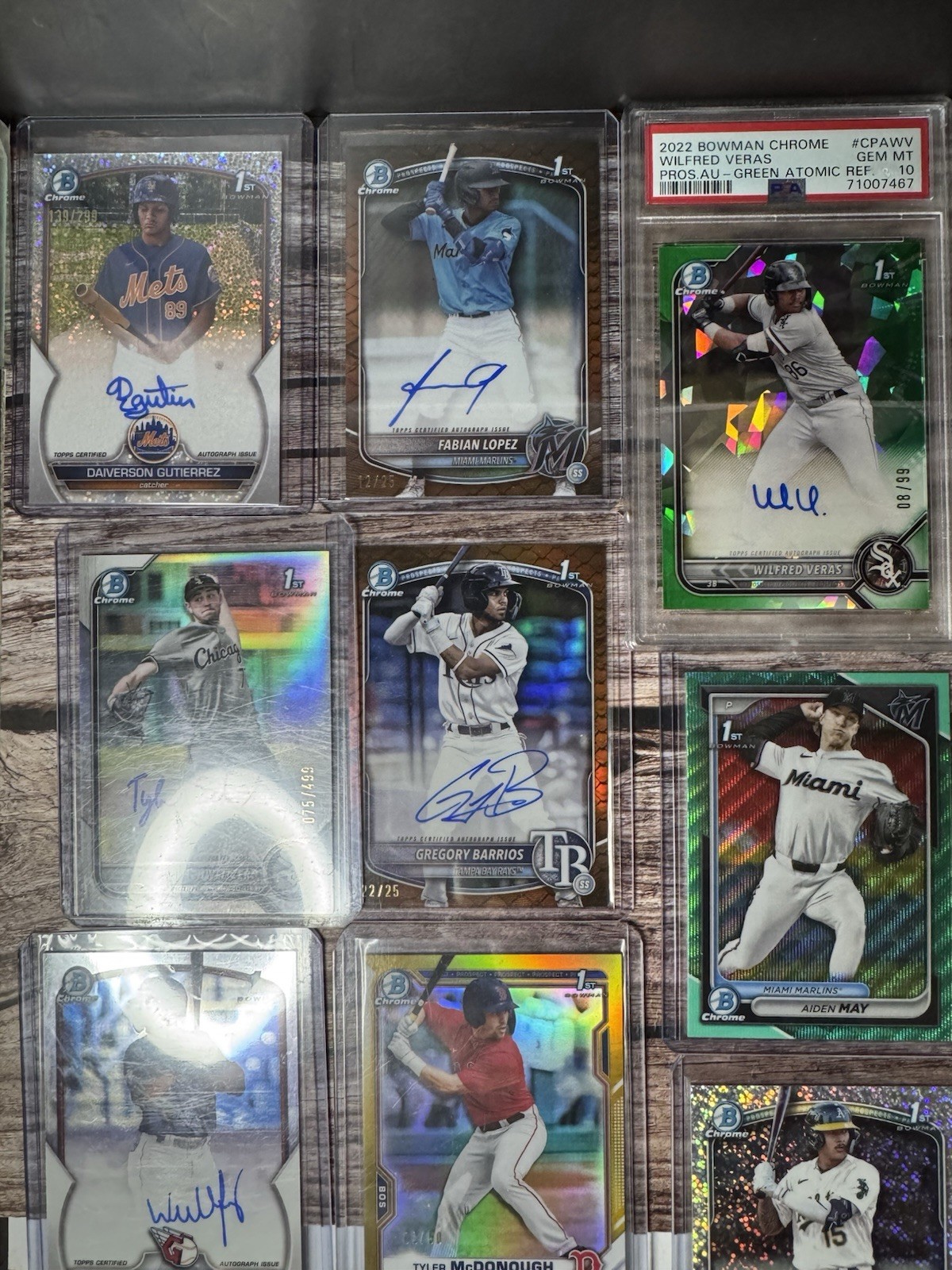 2026 Bowman Chrome Lot 730+ 14 Autos, 6 Parallels, 35 Insert, 18 Mojo PSA 10 RC view 5