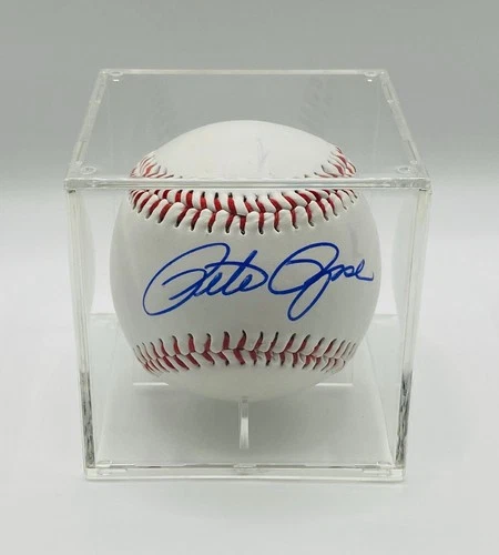 Pete Rose Signed Baseball In Case With COA (983983) (Reds)