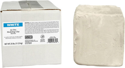 AMA46318R Air Dry Clay, 25 Lbs. , White (Color May Vary)