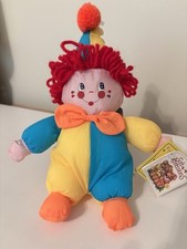 Softs Expressions 10  Plush Clown Toy Doll Dandee International Dan Dee W/ Tags