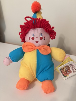 Softs Expressions 10  Plush Clown Toy Doll Dandee International Dan Dee W/ Tags