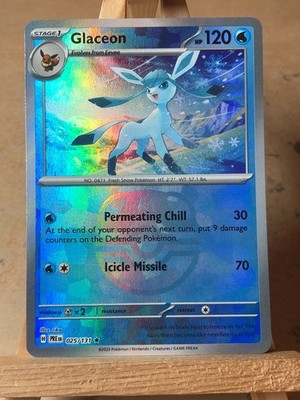 Glaceon - 025/131 Master Ball Holo - Prismatic Evolutions - Pokemon TCG - NM