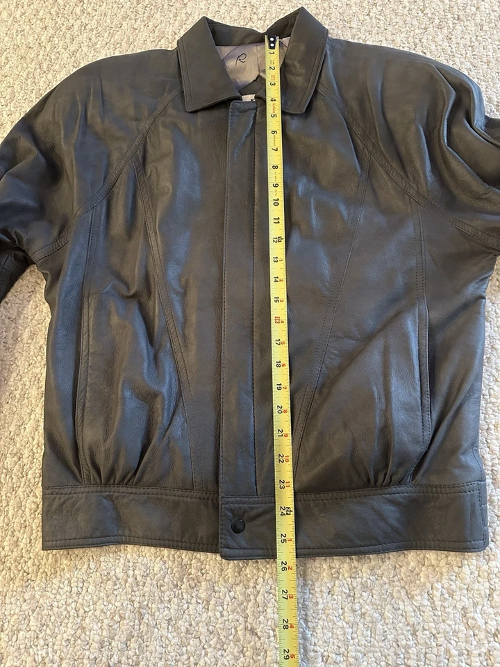 复古 Remy 灰色柔软羊皮麂皮绒美国制造男式轰炸机夹克尺寸 36 S — 第 4/4 张图片