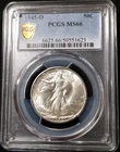 1945 D Walking Liberty Half Dollar PCGS MS66