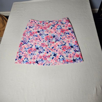 Lilly Pulitzer Jonas Skort Party Like A Lobstar Floral Pink Blue White 005651 10