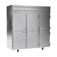 Beverage Air HFP3HC-1HS 78" 3-Section Reach-In Freezer, 6 Half Solid Doors, T...