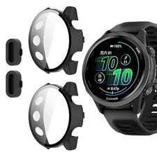 2 Pack Screen Protector Case for Garmin Forerunner 570 47mm Full Coverage HD