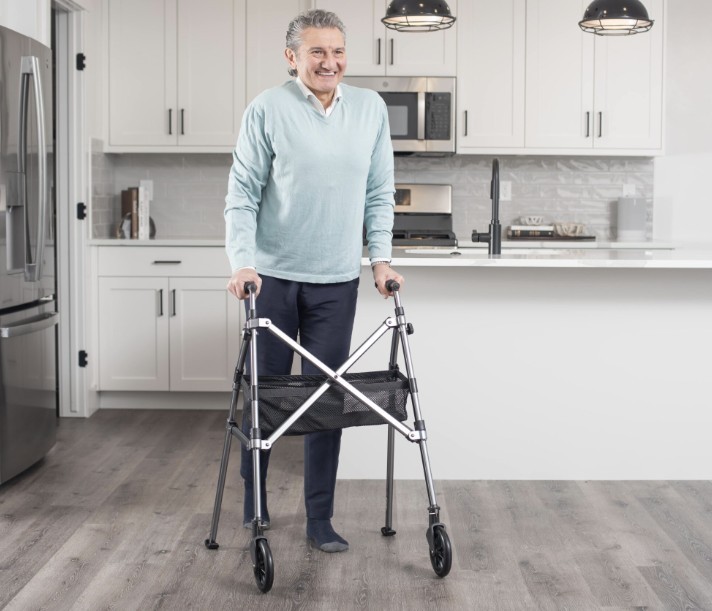 NEW Wonder Walker Plus 4300 RR, 2-Wheel Lightweight Folding Walker, Regal Rose