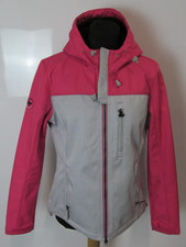 Superdry Grey/Pink Hooded Wind Breaker Zipped Coat With Pockets UK Size Medium