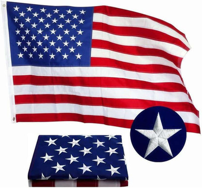 4X6 Ft American Flags for outside - Outdoor US Flag with Embroidered Stars and S