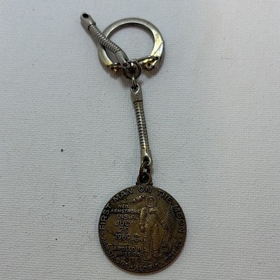 Apollo 11 1969 First Man on the Moon Neil Armstrong July 20 Keychain Charm