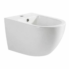 Bidet sospeso serie Nubes, ceramica bianca lucida BARBOTTINA