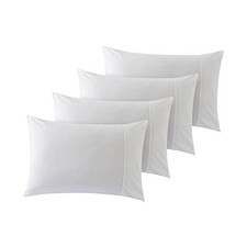 Household 4PCS 100 Jersey 4-Pack Queen Size Pillowcases 20" x 30" White