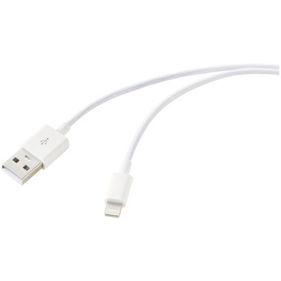 Renkforce RF-5724088 USB 2.0 USB-A 8-Pin 3M Satin White Cable
