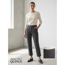 Quince Ultra-Stretch Ponte Straight Leg 4-Pocket Pant Charcoal XL Petite DKBIZ01