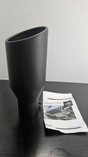 LCGP 3" Inlet 5" Outlet 12" L Stainless Steel Black Powder Coated Exhaust Tip