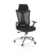 BüRostuhl Drehstuhl Chefsessel Pc-Stuhl KopfstüTze Ergonomisch Schwarz Mesh