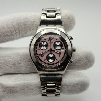 Swatch Stainless Steel Watch with Pink Dial Amazon.com: Swatch I Medium Unisex Watch Dress Stainless  main image 2