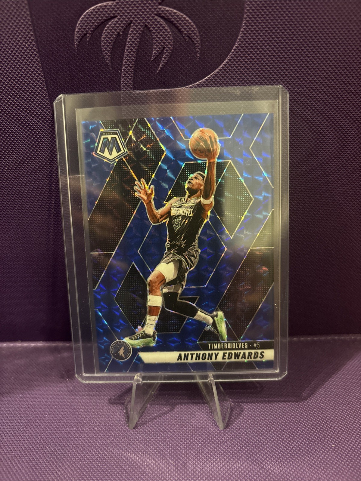 2024-25 Mosaic Basketball Anthony Edwards BLUE Mosaic Color Match /199 #36🔥🔥