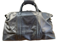 VTG Coach Black 2-Way Boston Leather Duffel 0502 Travel Bag