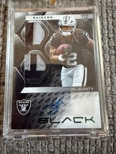 2025 Panini Black FOTL Ashton Jeanty 4/25 Dual Patch Auto Rookie Raiders SP