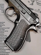 CZ-75 Compact Grips Cosmic Croc Skin Galaxy Matte Black Color