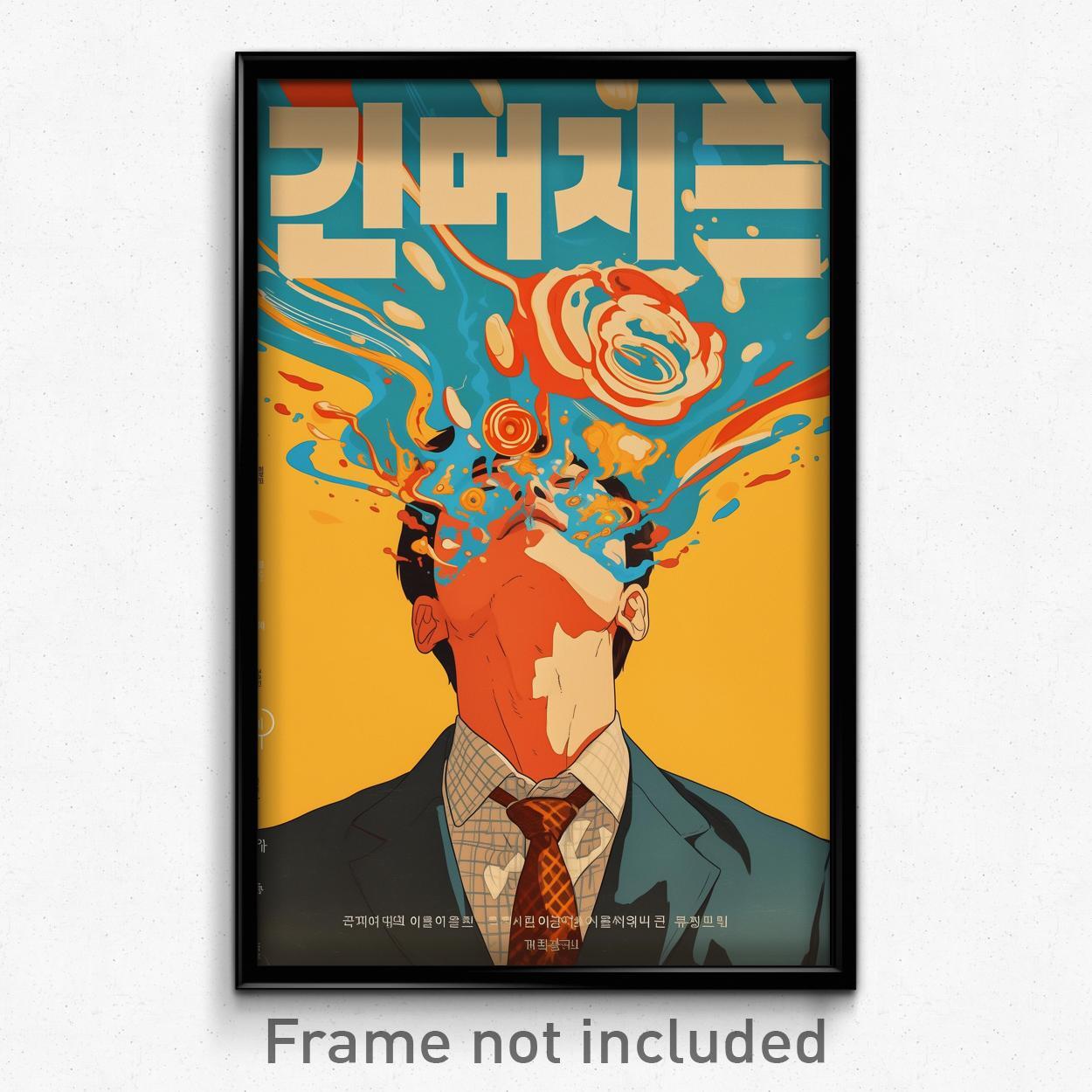 Korean Movie Poster Art Print - Boy in Sleeveless Sweater Feeling Numb